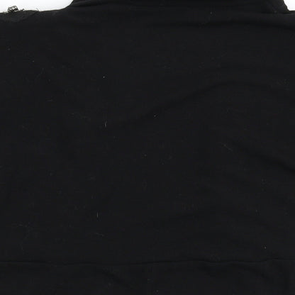 Womens UK Size M Preworn Black Shrug Jumper