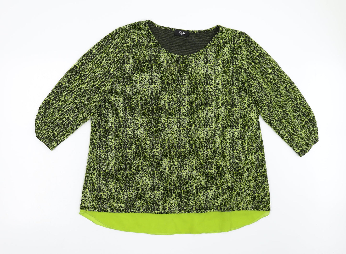 Womens UK Size 2XL Klass Green Pullover Jumper
