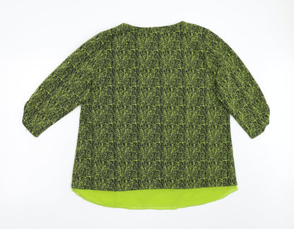 Womens UK Size 2XL Klass Green Pullover Jumper