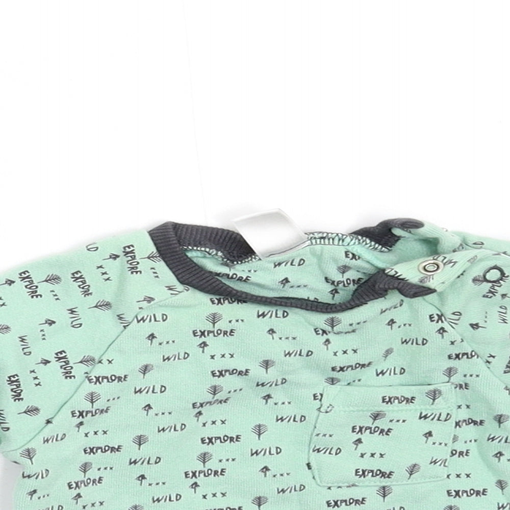 Mini Club Baby Green   Basic T-Shirt Size 0-3 Months