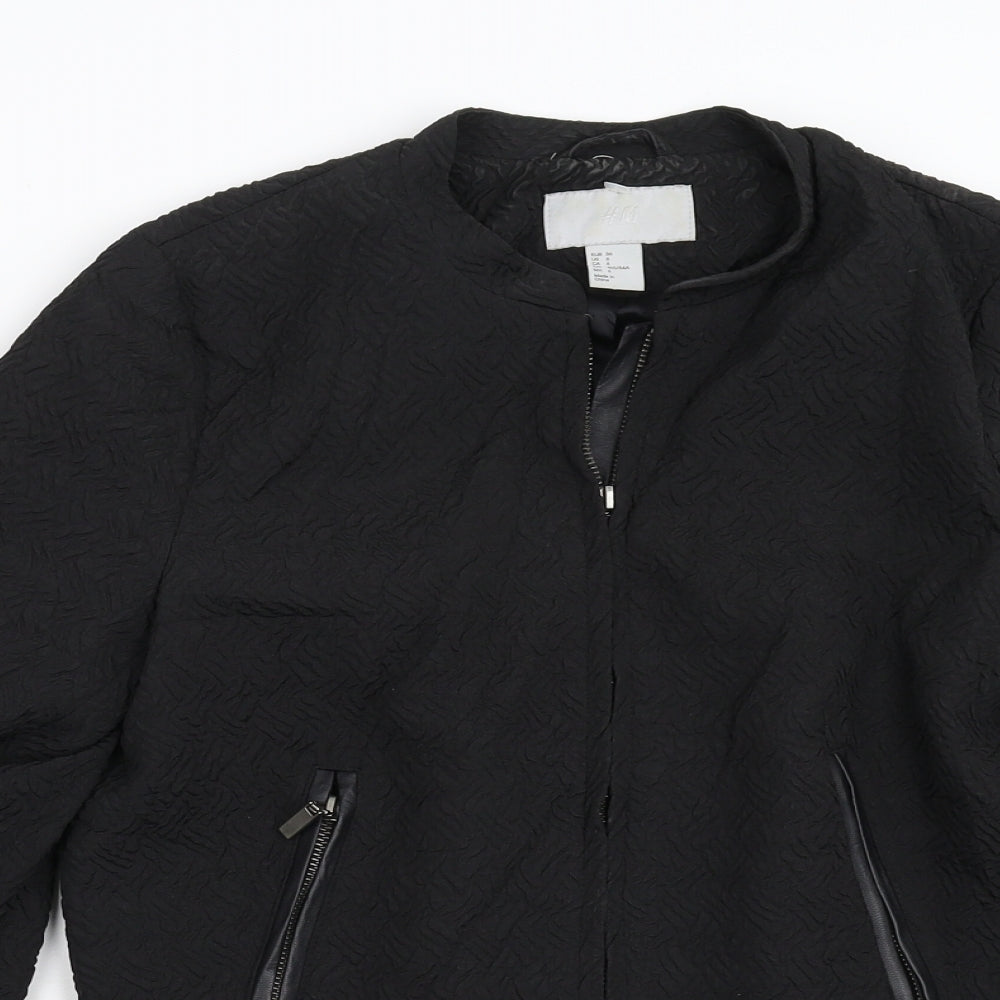 Womens UK Size 8 H&M Black Jacket