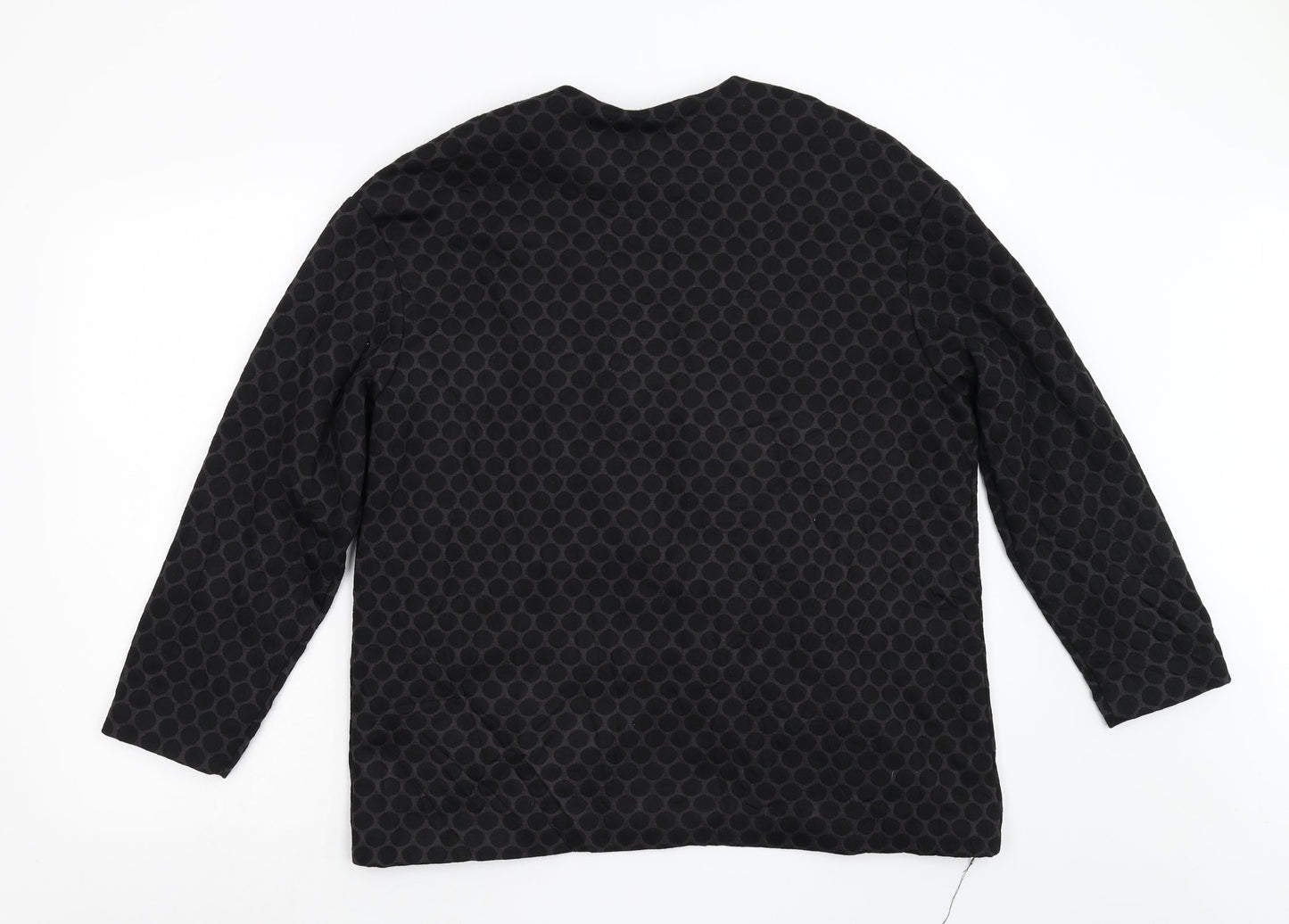 H&M Womens Black Polka Dot  Jacket Blazer Size 12