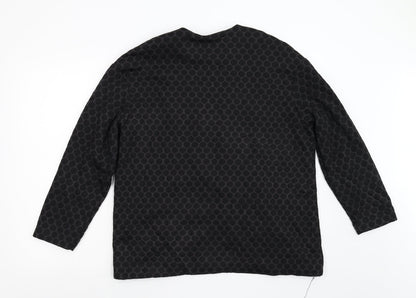 H&M Womens Black Polka Dot  Jacket Blazer Size 12