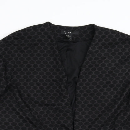H&M Womens Black Polka Dot  Jacket Blazer Size 12