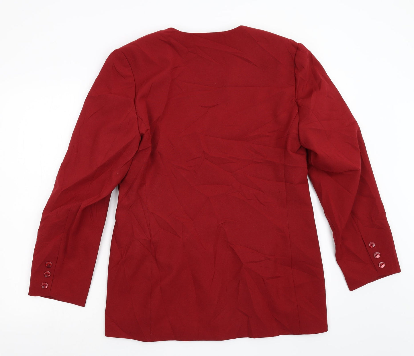 Classics Womens Red   Jacket Suit Jacket Size 14
