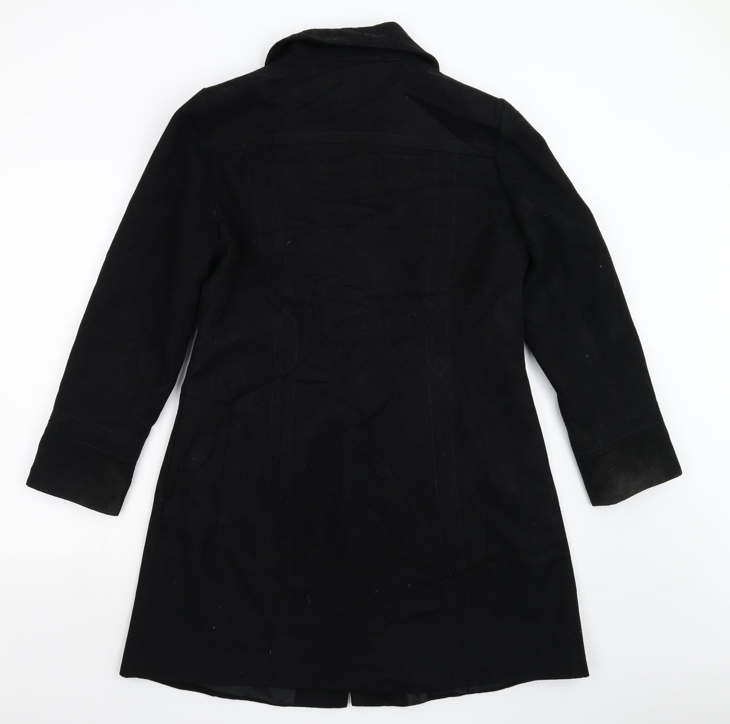 Womens UK Size 12 BM Black Overcoat