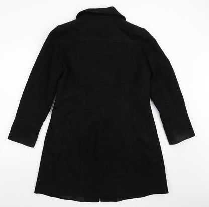 Womens UK Size 12 BM Black Overcoat