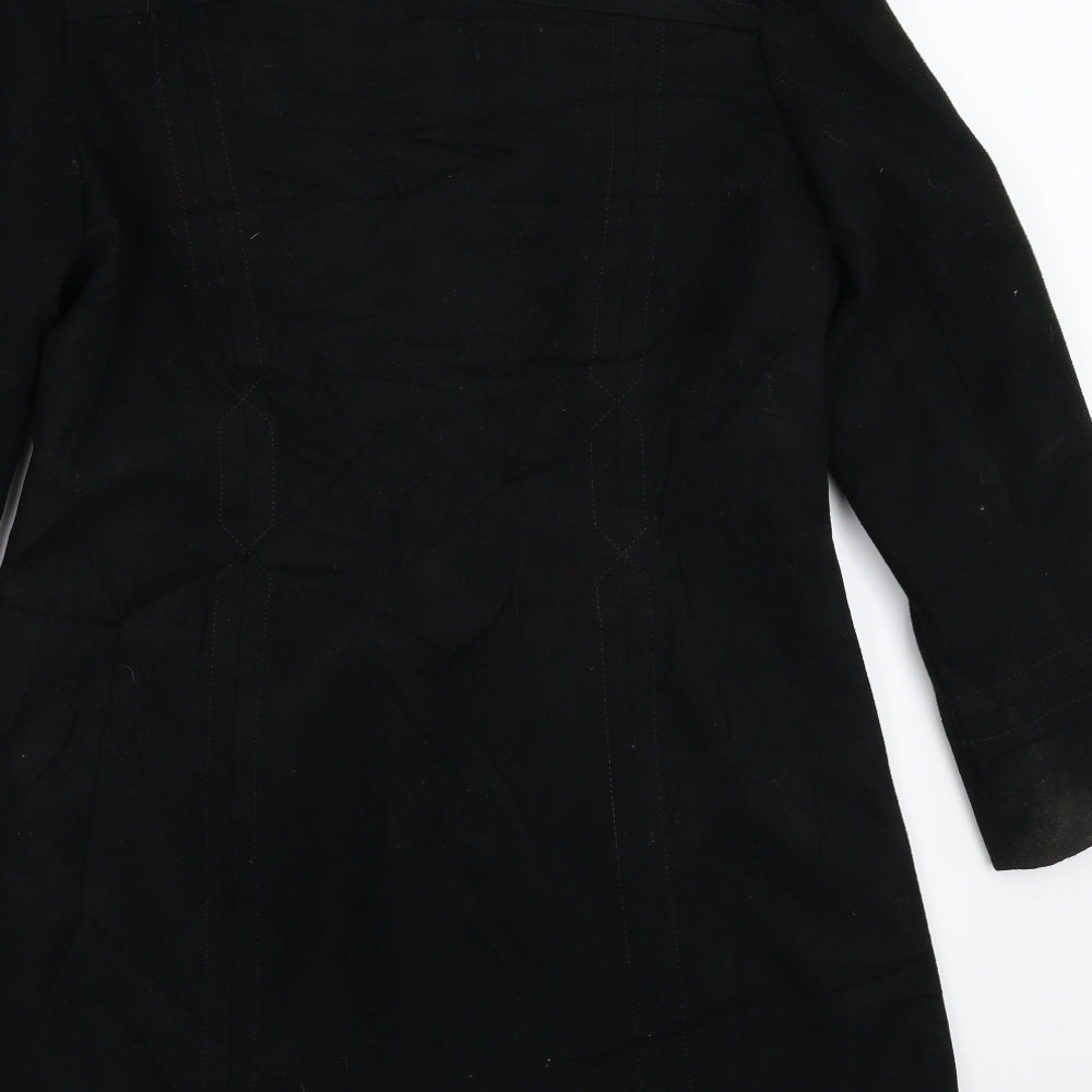 Womens UK Size 12 BM Black Overcoat