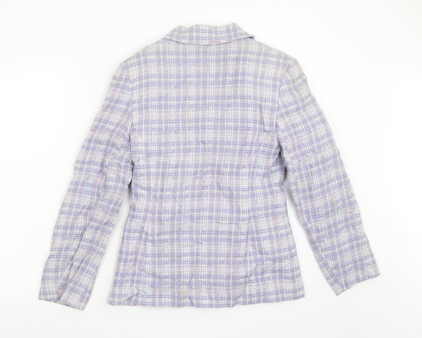 BHS Womens Purple Check  Jacket Blazer Size 10