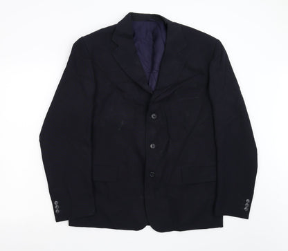 Mens UK Size 40 Essentials Regular Blue Suit Jacket