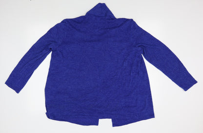 Womens UK Size 16 Afibel Blue Cardigan Jumper
