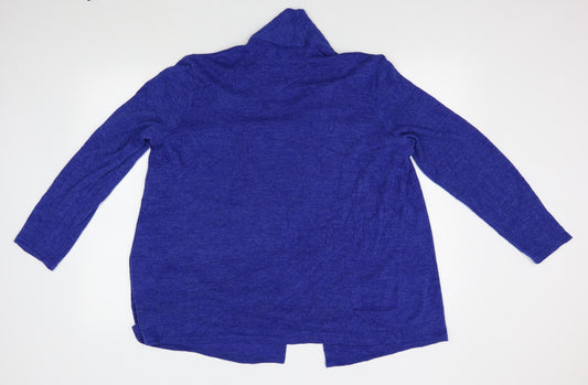Womens UK Size 16 Afibel Blue Cardigan Jumper