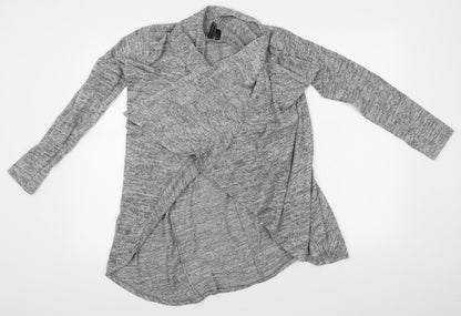 izabel Womens Grey   Wrap Jumper Size 10