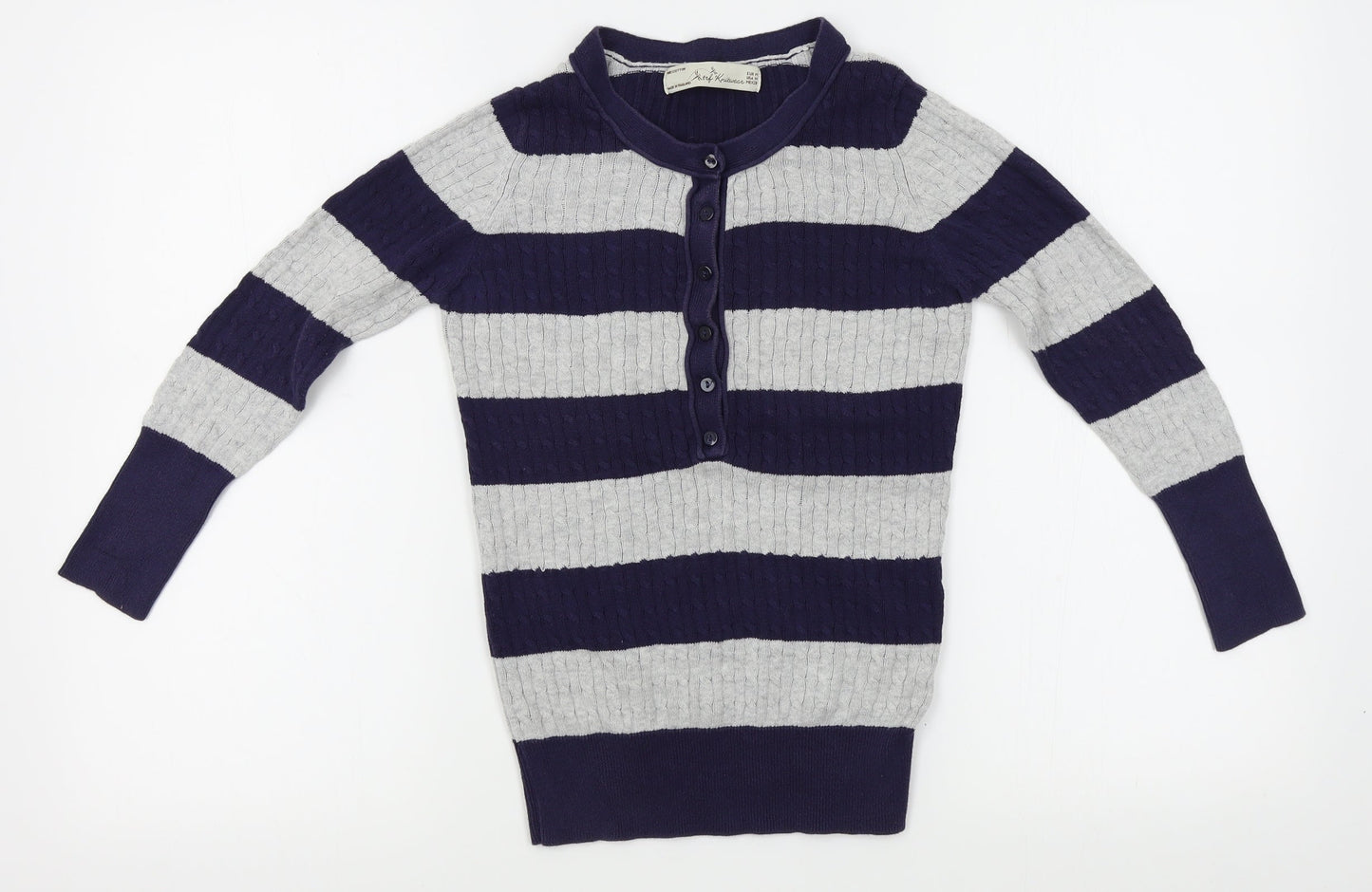 Womens UK Size M Knitwear Blue Cardigan Jumper