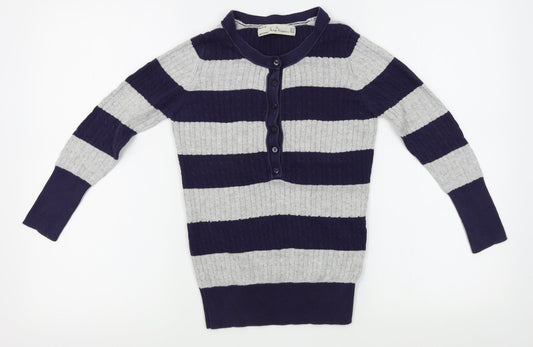 Womens UK Size M Knitwear Blue Cardigan Jumper