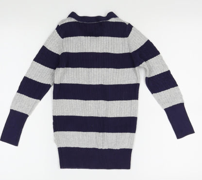 Womens UK Size M Knitwear Blue Cardigan Jumper
