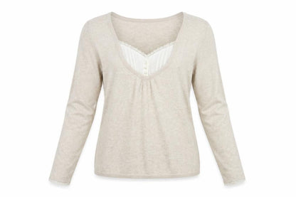 Womens UK Size XL YAYA Beige Pullover Jumper