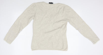 Womens UK Size XL YAYA Beige Pullover Jumper