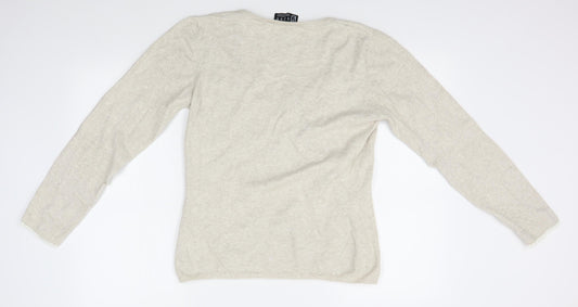 Womens UK Size XL YAYA Beige Pullover Jumper