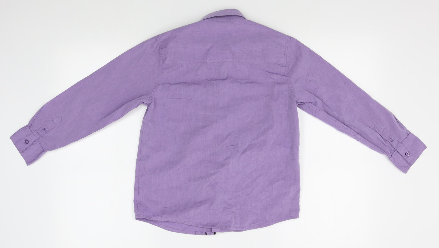 NEXT Mens Purple    Button-Up One Size