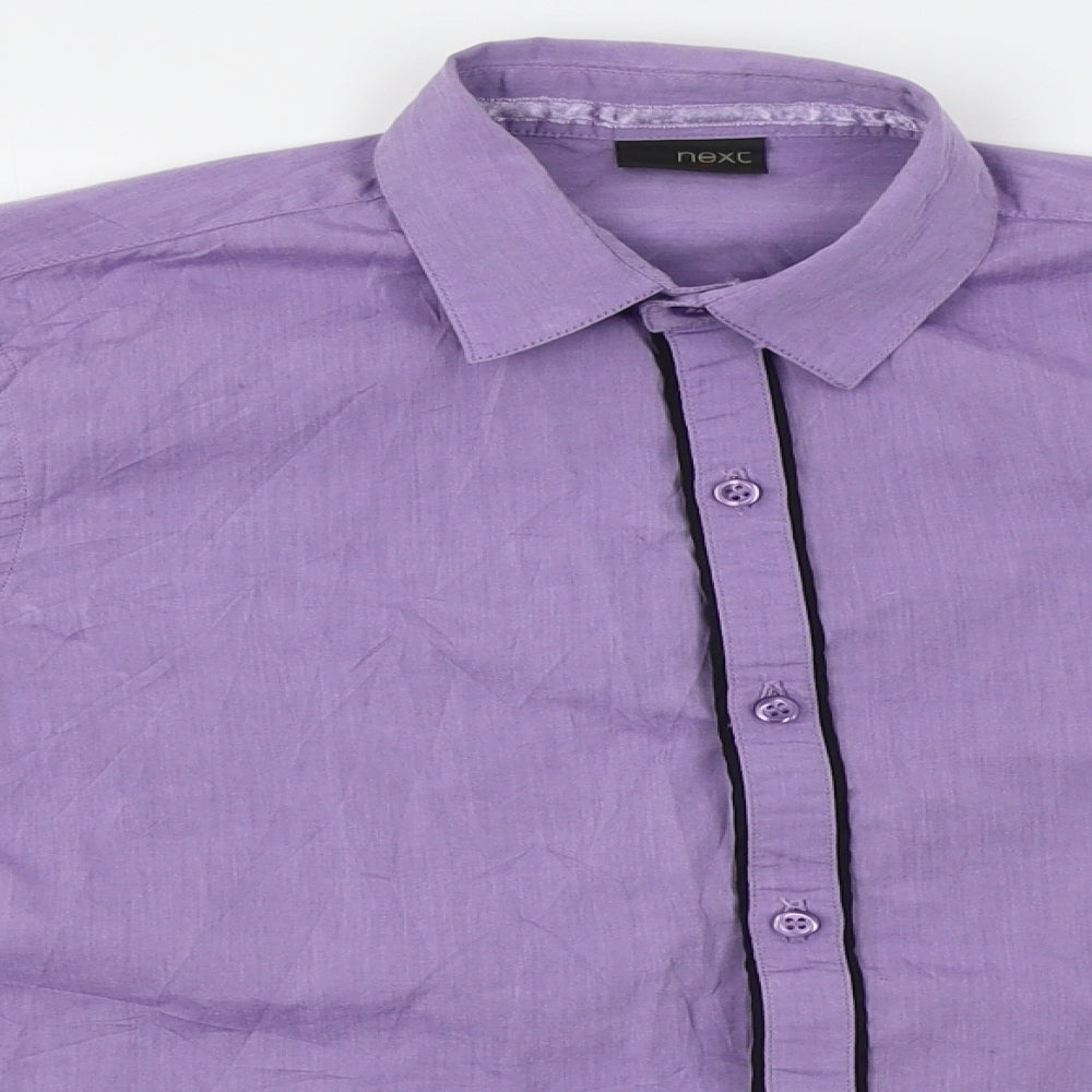 NEXT Mens Purple    Button-Up One Size