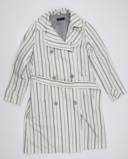 Womens UK Size 14 M&S White Overcoat