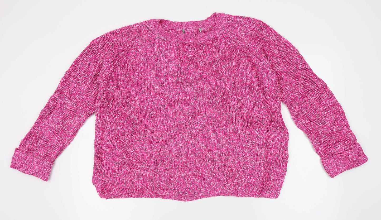 Nutmeg Womens Pink   Pullover Jumper Size 14