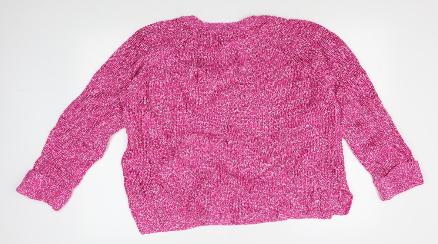 Nutmeg Womens Pink   Pullover Jumper Size 14
