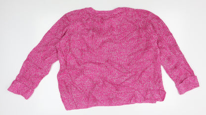 Nutmeg Womens Pink   Pullover Jumper Size 14