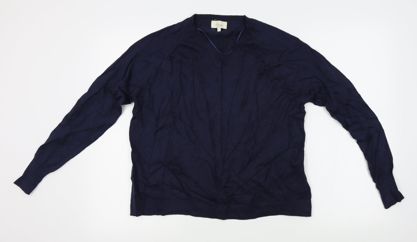 Linea Womens Blue   Pullover Jumper Size S