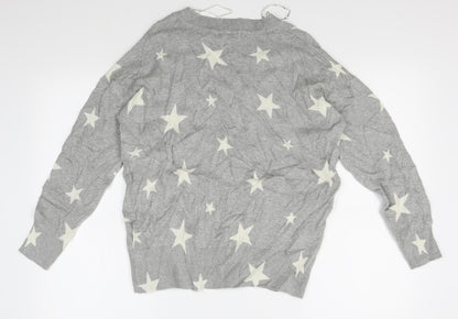 Womens UK Size M M&S Grey Pullover Jumper