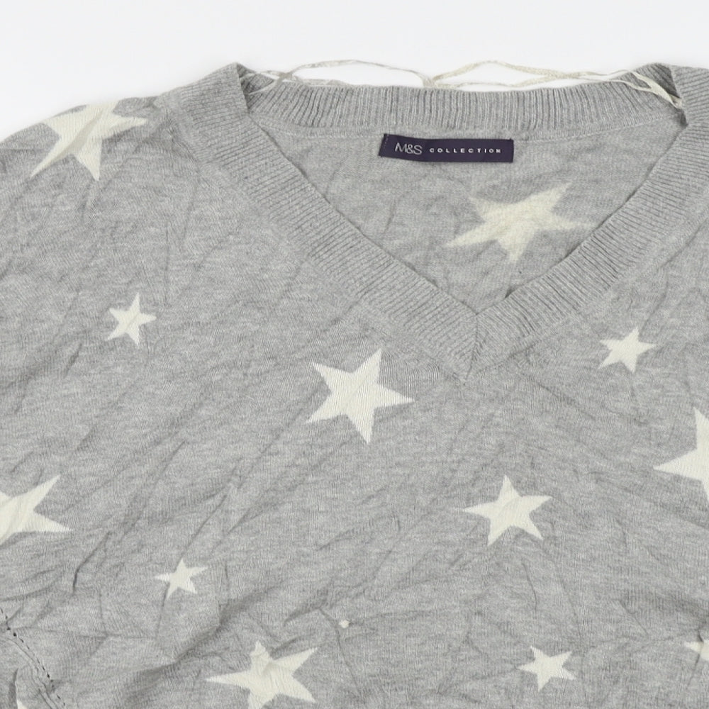 Womens UK Size M M&S Grey Pullover Jumper