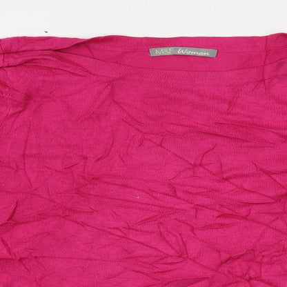 Womens UK Size 12 M&S Pink Pullover Jumper