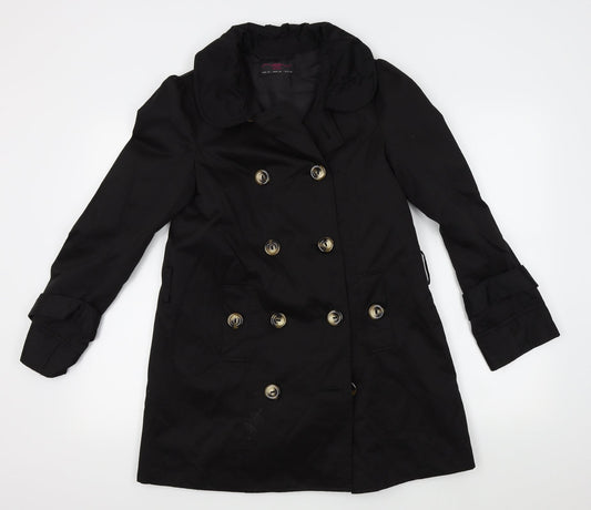 New Look Womens Black   Overcoat Coat Size 10