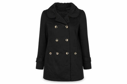 Womens UK Size 10 New Look Black Overcoat