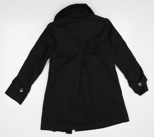 New Look Womens Black   Overcoat Coat Size 10