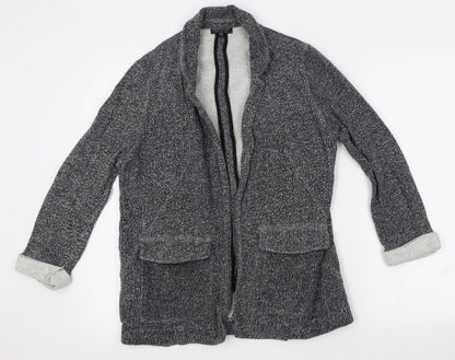Womens UK Size 10 Topshop Grey Cardigan Jumper