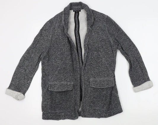 Womens UK Size 10 Topshop Grey Cardigan Jumper