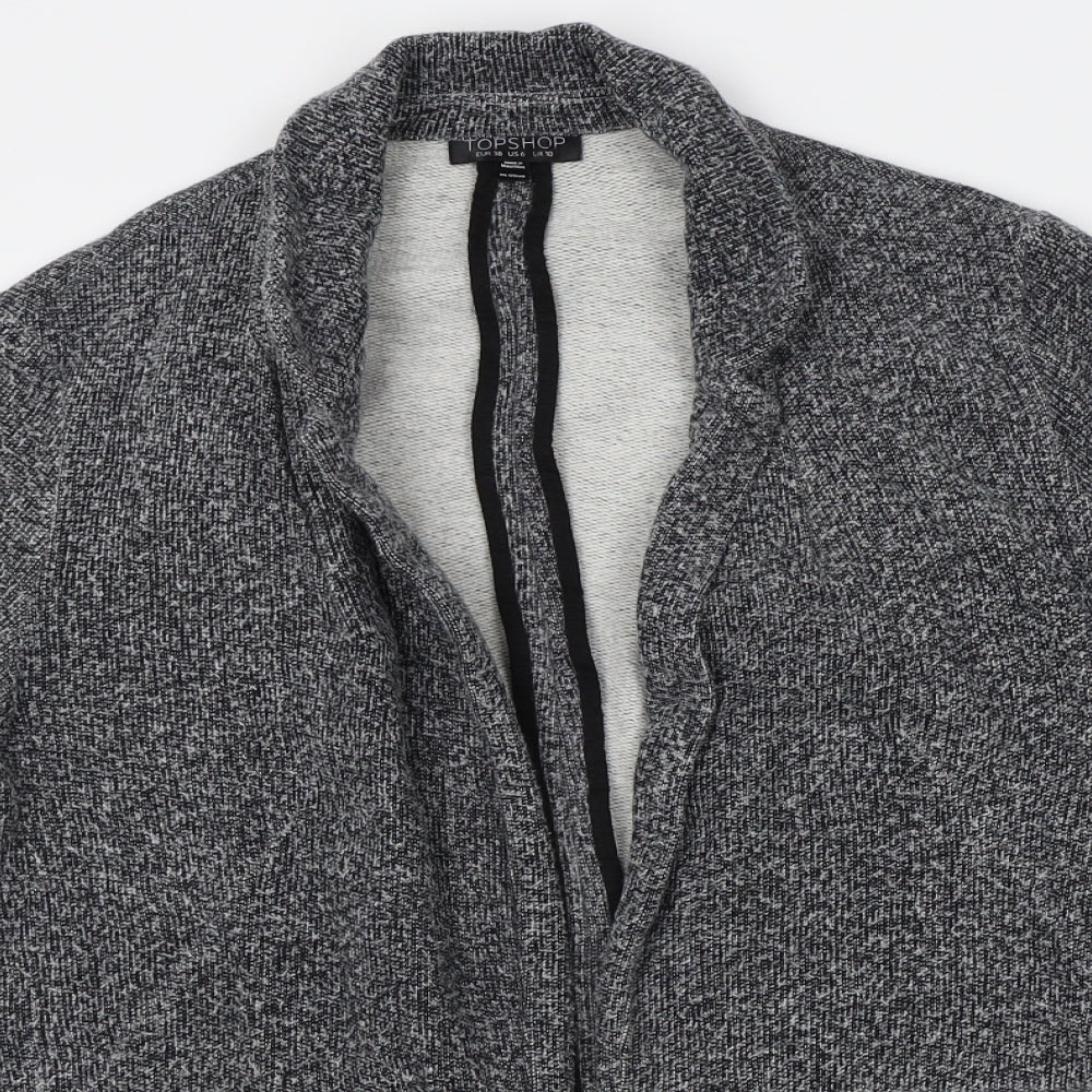 Womens UK Size 10 Topshop Grey Cardigan Jumper