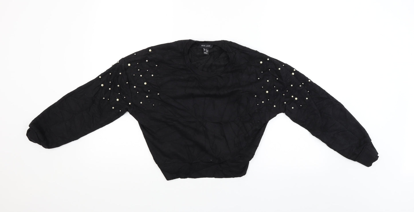 Womens UK Size 8 New Look Black Pullover Jumper
