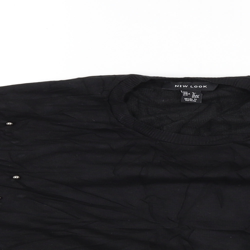 Womens UK Size 8 New Look Black Pullover Jumper