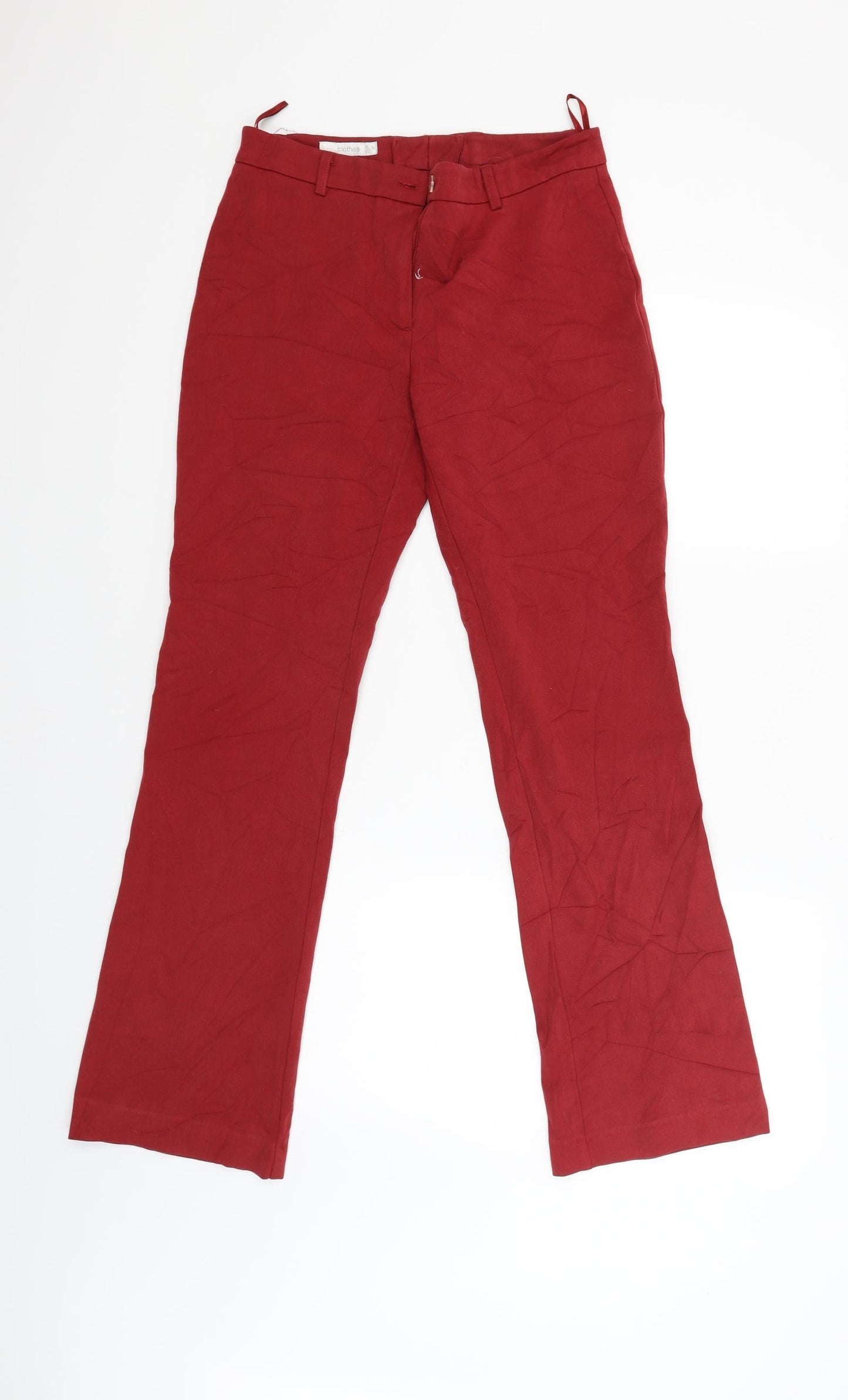 Clothes Womens Red   Chino Trousers Size 10 L38 in
