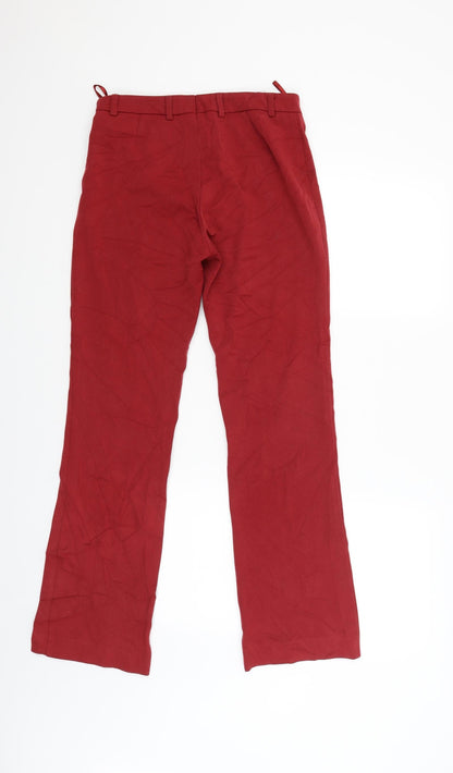 Clothes Womens Red   Chino Trousers Size 10 L38 in