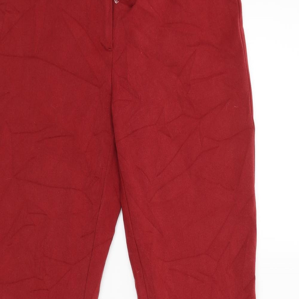Clothes Womens Red   Chino Trousers Size 10 L38 in