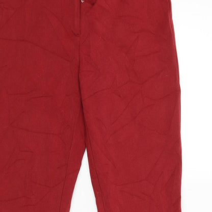 Clothes Womens Red   Chino Trousers Size 10 L38 in