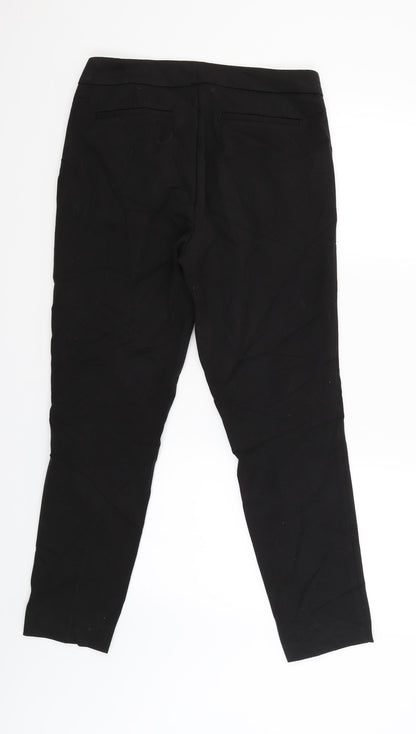 Womens UK Size 10 ecru Regular Fit  Black Trousers