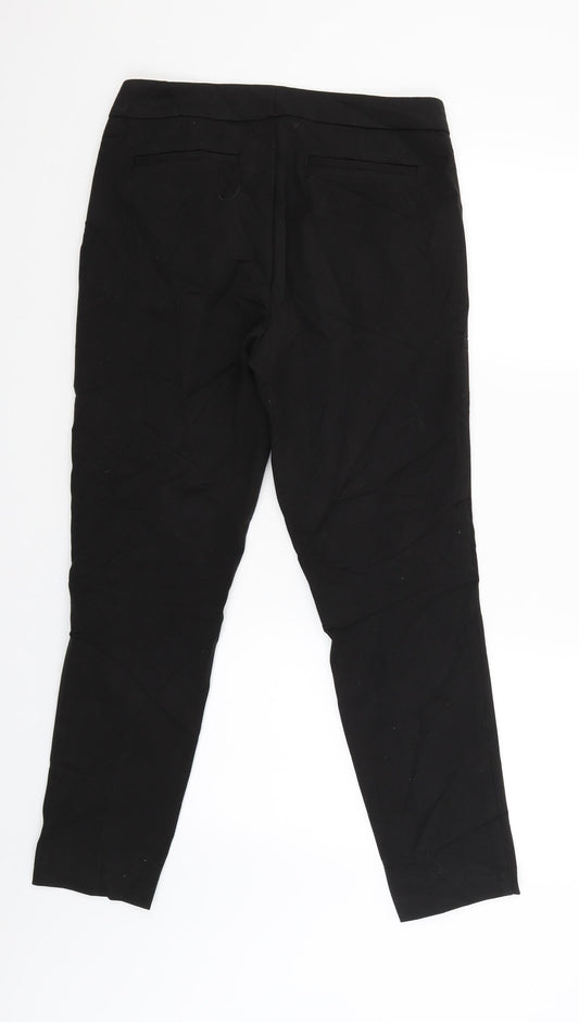 Womens UK Size 10 ecru Regular Fit  Black Trousers
