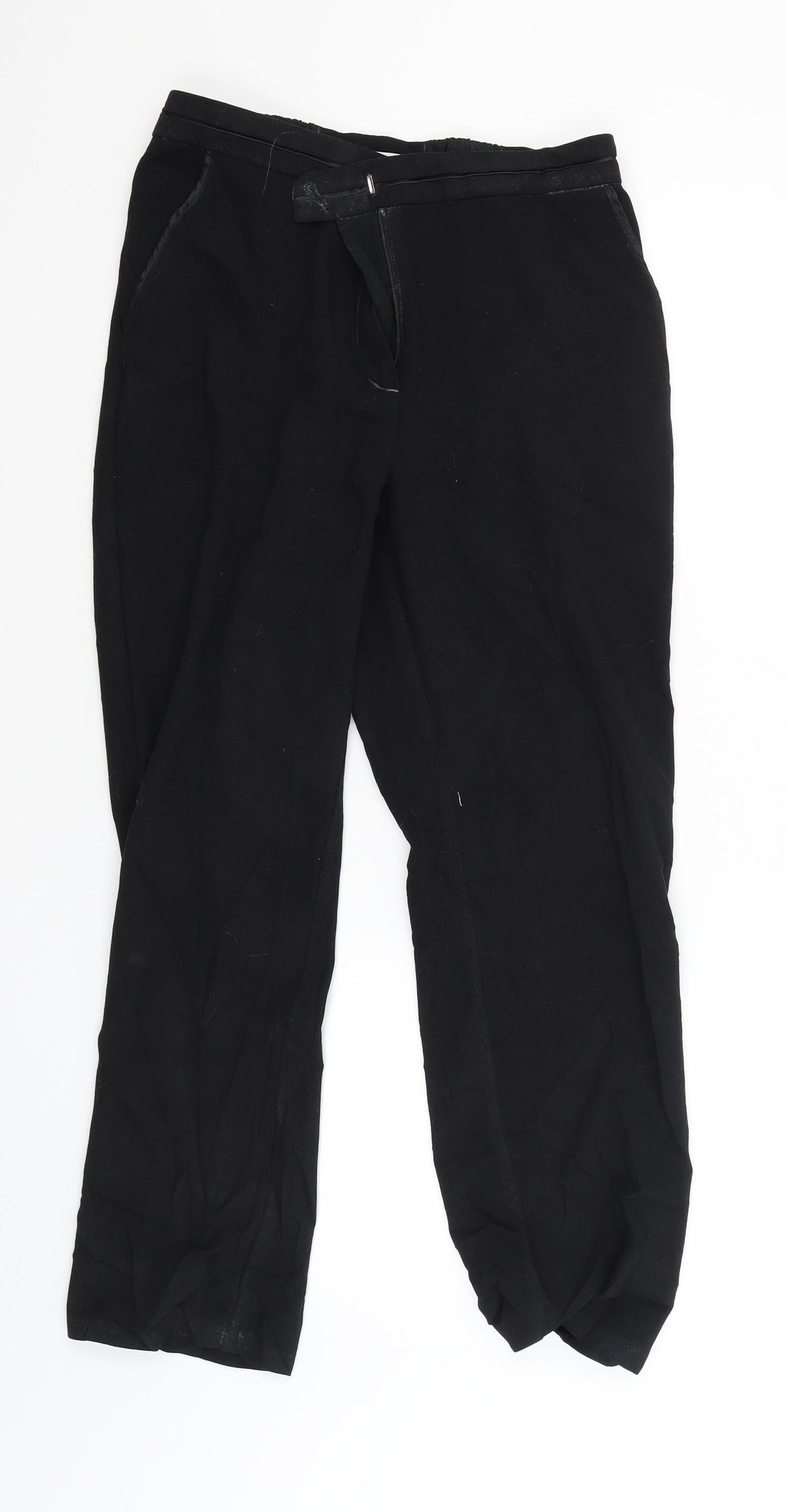 Womens UK Size 10 Classics Regular Fit  Black Trousers