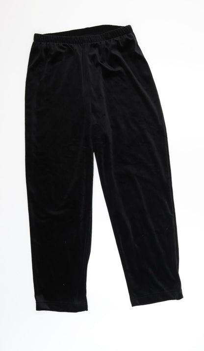Womens UK Size 16 Canda Regular Fit Sweatpants Black Trousers