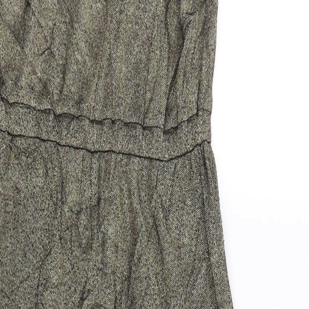 Topshop Womens Gold   Bodycon  Size 10